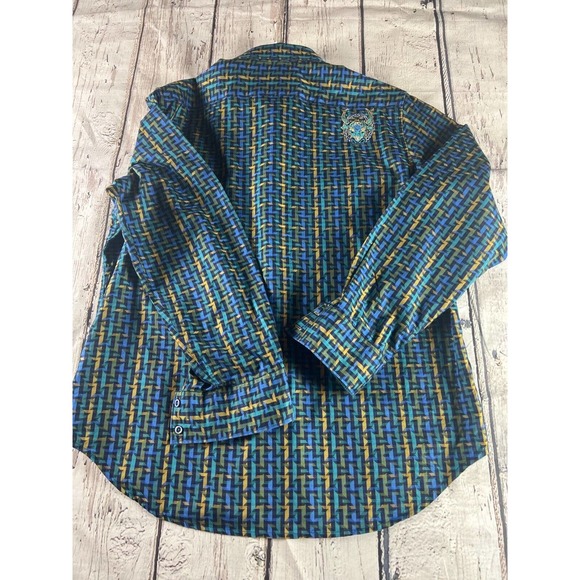 ROBERT GRAHAM Long Sleeve Shirt, Multi Embroidered, Multi-Color, Size X-Large - Picture 11 of 12